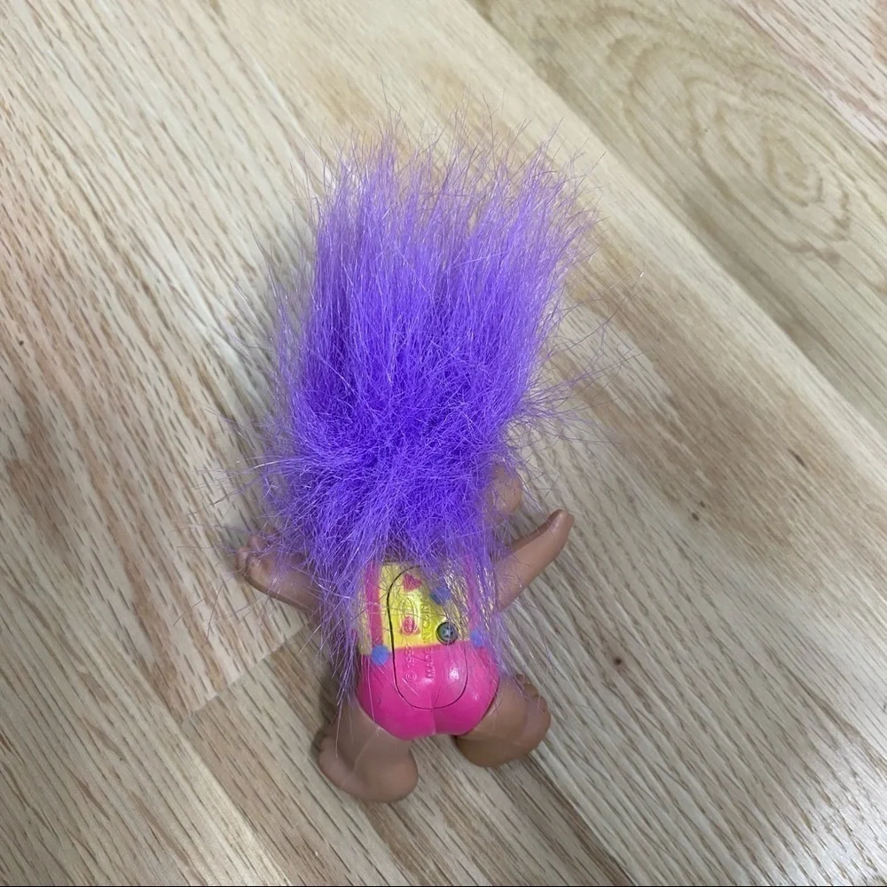 Vintage Light up Eyes Troll Doll 90s Purple Kids